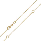 Italian 14k Yellow Gold Rolo Chain Necklace Adjustable 16-20" 1.1mm 1.9 grams - 1.9 grams