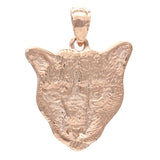 14k Rose Gold Mountain Lion Cougar Puma Panther Charm Pendant 4.4 grams - Rose