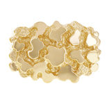 Men's 14k Yellow Gold Solid Heavy Nugget Ring Band 15.8mm Sizes 7 - 12