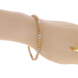 Italian 14k Yellow White or Rose Gold Hollow Ball Bead Bracelet 8" 3mm 3 grams