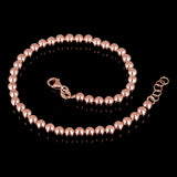 Italian 14k Yellow White or Rose Gold Hollow Ball Bead Bracelet 8" 3mm 3 grams