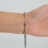 Italian 14k Yellow White or Rose Gold Hollow Ball Bead Bracelet 8" 3mm 3 grams