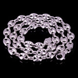 14k White Gold Solid Puffy Gucci Mariner Chain Necklace 20" 11.7mm 123.8 grams - White,20"