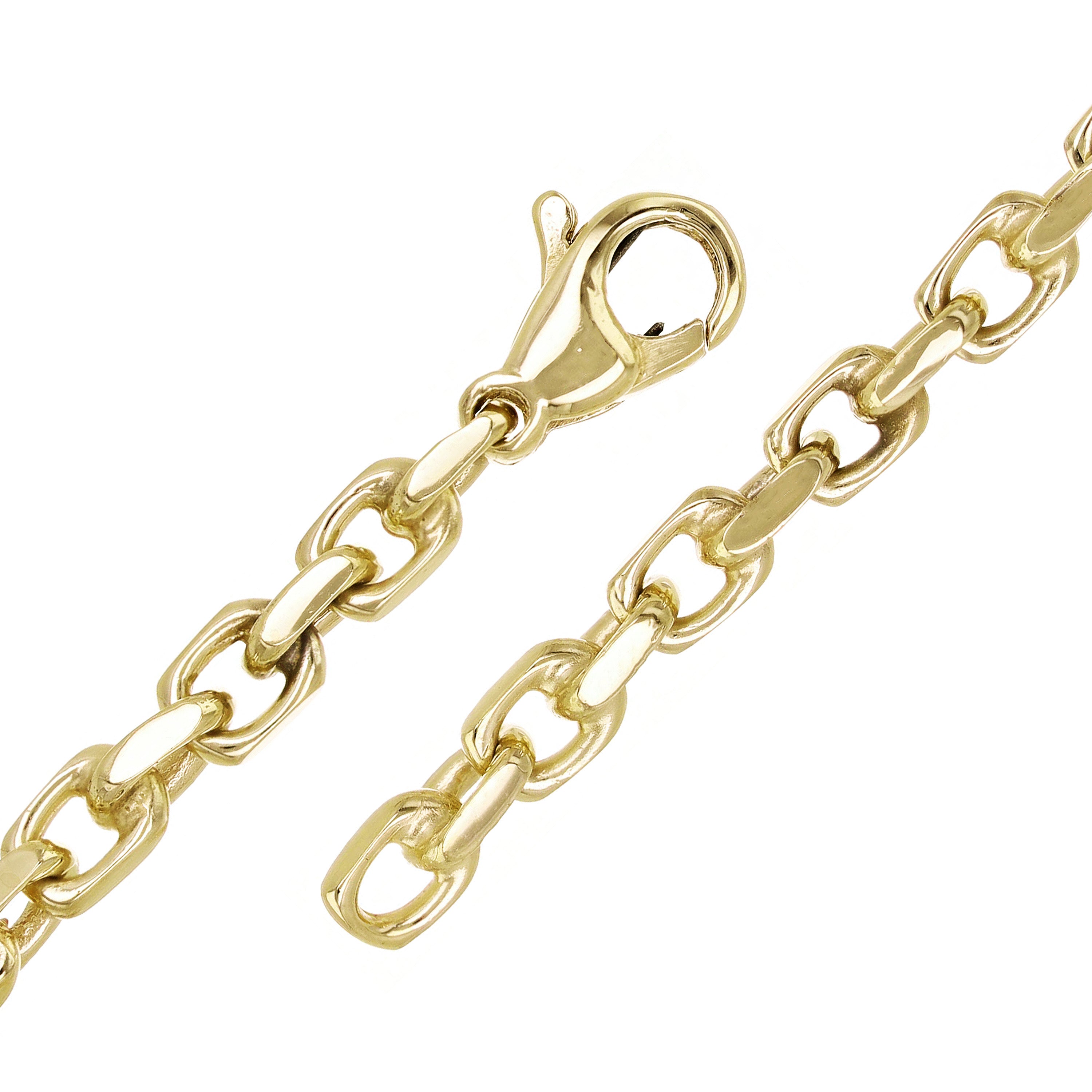 10k Yellow Gold Handmade Fashion Link Chain Necklace 20" 4.5mm 33 grams - Yellow,20"