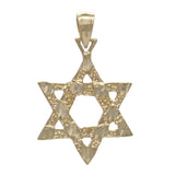14k Yellow Gold Jewish Star of David Religious Charm Pendant 1.8 grams - Yellow