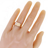 10k Yellow Gold Nugget Ring with Diamonds 9.7mm Size 8.5 - Ring Size 8.5