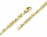 14k Yellow Gold Handmade Fashion Link Bracelet 7.75" 5mm 17.3 grams