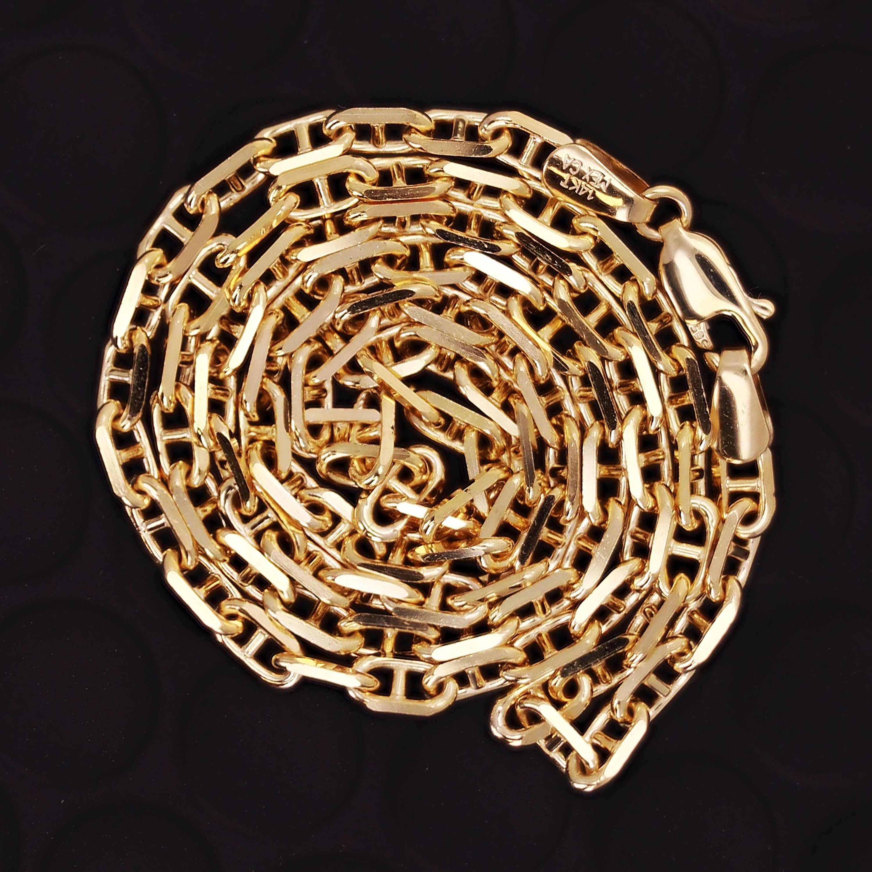 Italian 14k Yellow Gold Mariner Chain Chain Necklace 18" 3.5 mm 13.6 grams - 18" 13.6 grams