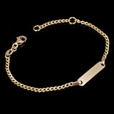 Italian 14k Yellow Gold Engravable Kids Baby ID Cuban Bracelet 5.75" 1.6 grams