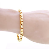 10k Yellow Gold Solid Handmade Fashion Link Bracelet 7" 6mm 17.6 grams - 7" 17.6 grams
