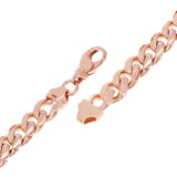 10k Rose Gold Solid Heavy Miami Cuban Chain Bracelet 7.5" 10mm 44.5 grams - Rose,7.5"