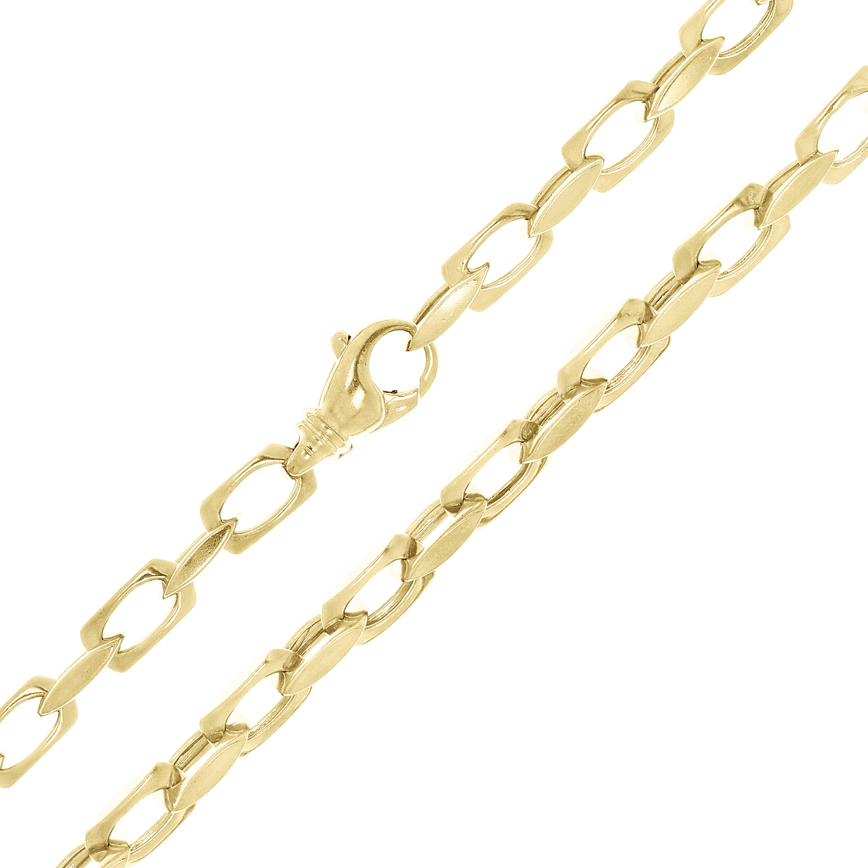 14k Yellow Gold Handmade Fashion Link Necklace 24" 5.5mm 95 grams
