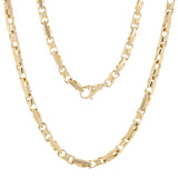 14k Yellow Gold Handmade Fashion Link Necklace 23" 5.5mm 66.3 grams - Yellow,23"