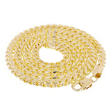 Italian 14k Yellow Gold Solid Diamond Cut Franco Chain Necklace 6mm 26" 129.7 grams