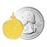 Italian 14k Yellow Gold Saint Benedict Medal Charm Pendant 22mm x 16mm 2 grams