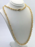 14k Yellow Gold Turkish Link Chain Necklace 20" 5mm 37.6 grams - Yellow,20"