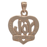 14k Rose Gold OTHERS YOU JESUS JOY Heart Religious Charm Pendant 4.4grams - Rose