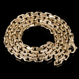 10k Yellow Gold Solid Handmade Fashion Link Chain Necklace 20" 4.8mm 47.2 grams - 20"