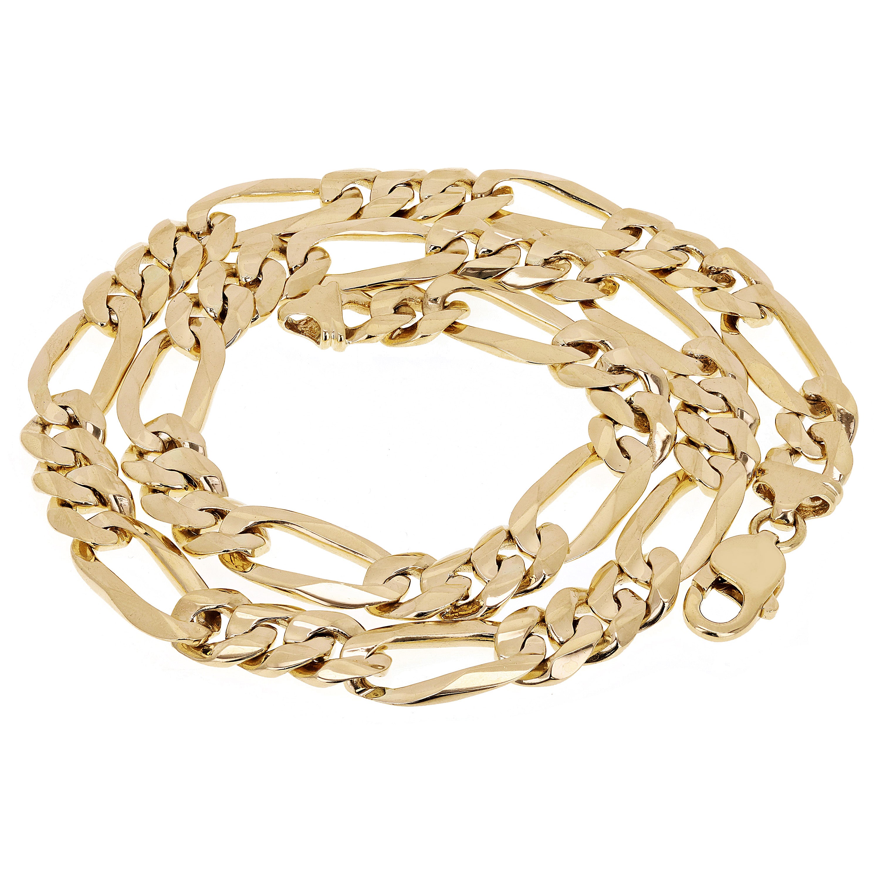Men's 14k Yellow Gold Solid Heavy Figaro Chain Necklace 15mm 20" 167.8 grams - 20" 167.8 grams