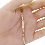 Italian 14k Yellow Gold Engravable Figaro Baby Kids ID Bracelet 5.5" 1.8 grams