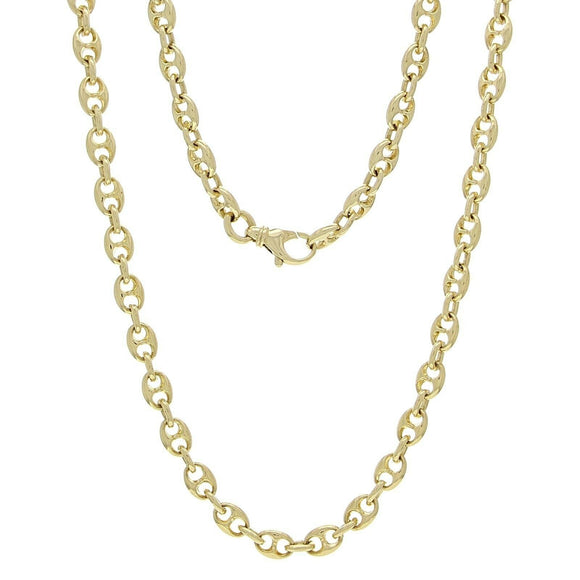 10k Yellow Gold Solid Gucci Mariner Link Chain Necklace 22