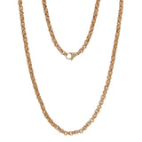 Men's 14k Rose Gold Handmade Fashion Link Necklace 20" 4.8mm