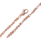 14k Rose Gold Handmade Nugget Bracelet 8.25" - Rose