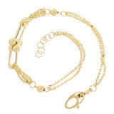 Italian 14k Yellow Gold Semi-Solid U-Link Chain Bracelet 7.5" 8mm 4.1 grams