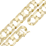 Men's 14k Yellow Gold Cuban Chain Link Necklace 24" 13.8mm 117 grams - 24"