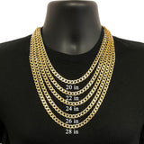 Italian 14k Yellow Gold Solid Concave Curb Cuban Chain Necklace 20" 8mm 39 grams - Yellow,20" 39 grams