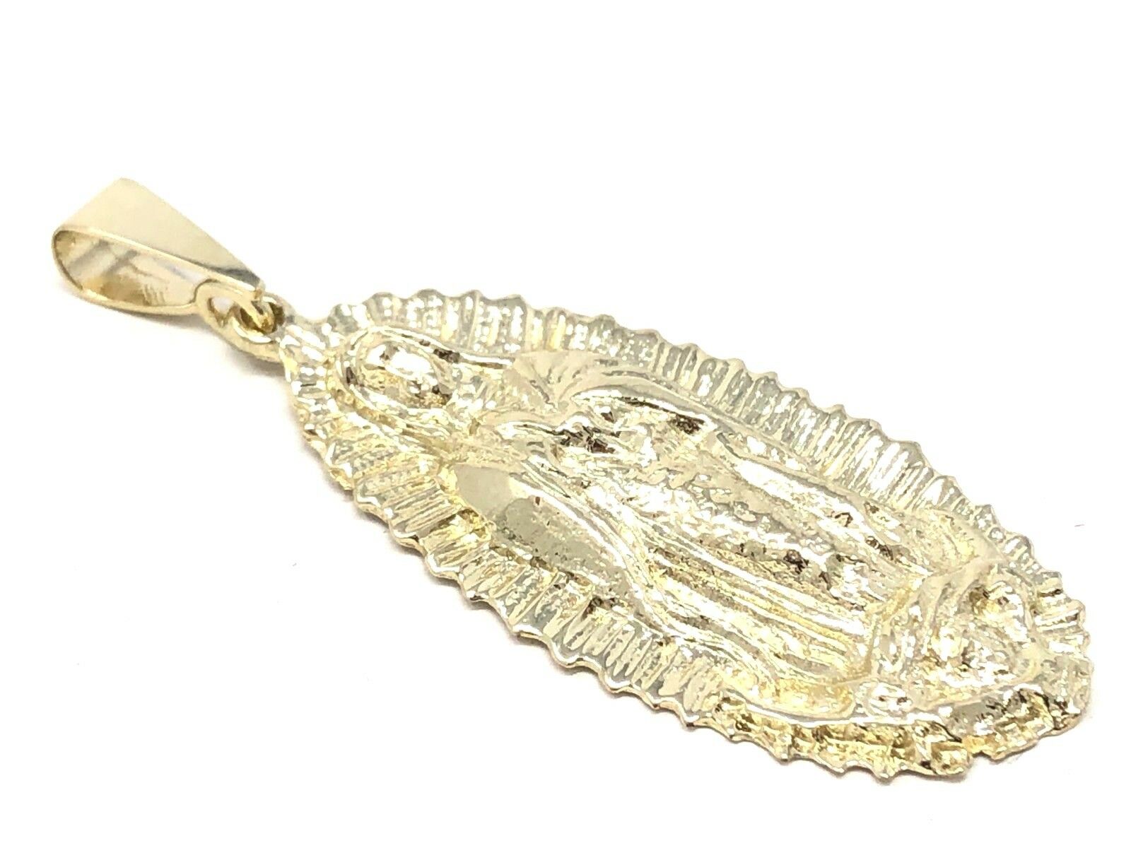 10k Yellow Gold Virgin Mary Lady of Guadalupe Religious Charm Pendant 5.7 grams