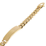 Men's Italian 14k Yellow Gold Hollow Miami Cuban Link ID Bracelet 8" 11.6mm 24g