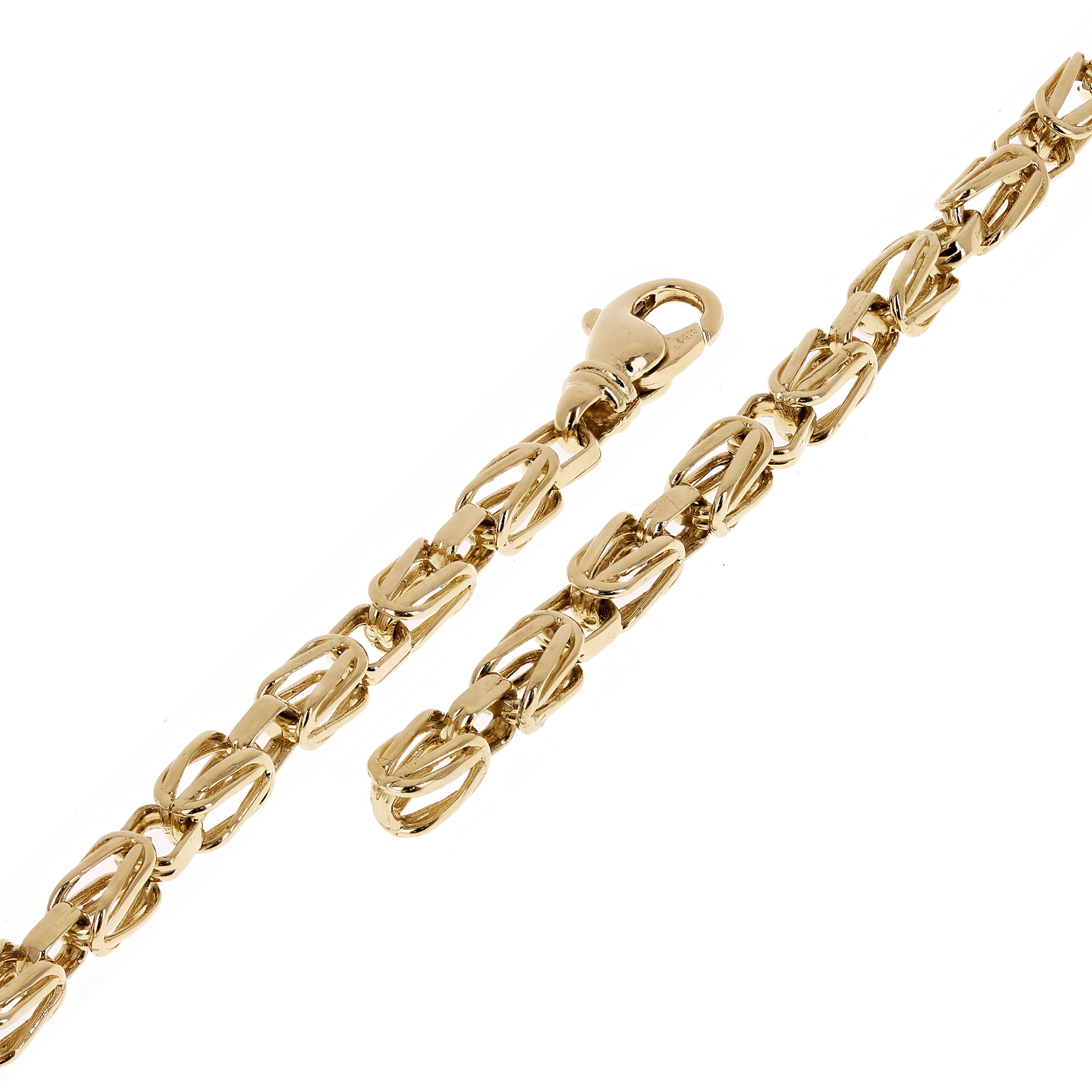 10k Yellow Gold Solid Turkish Style Link Bracelet 7" 5 mm 14 grams - 7" 14 grams