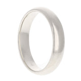 14k White Gold Comfort Fit Plain Wedding Band Ring 4mm Size 6 - White,4mm Ring Size 6