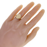 Men's 14k Yellow Gold Signet Ring Band Satin Finish Size 8 13 mm 15.1 grams