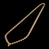 14k Yellow Gold V Shape Diamond Cut Heart Link Necklace 17.5" 6mm 17 grams - 17.5"