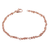 14k Rose Gold Handmade Nugget Link Bracelet 7.75" - Rose