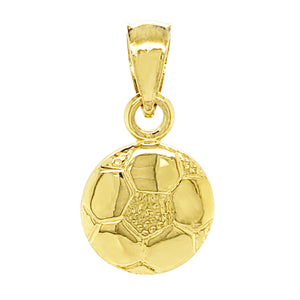 14k Yellow Gold Soccer Ball Charm Pendant 2.1 grams - Yellow