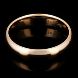 14k Yellow Gold Comfort Fit Plain Wedding Band Ring 4mm Size 6 - Yellow,4mm Ring Size 6