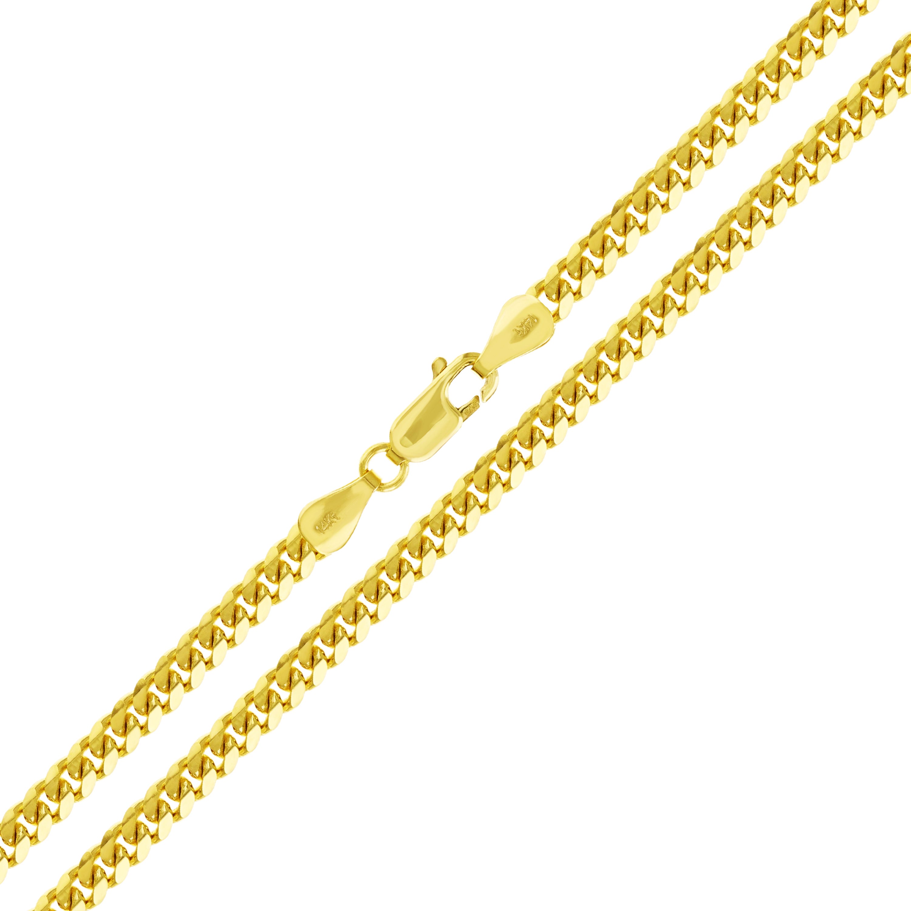 Italian 14k Yellow Gold Solid Miami Cuban Chain Necklace 28" 4mm 36.3 grams - 28" 36.3 grams