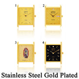 10k Yellow Gold Nugget Wrist Watch Link Geneve Guadalupe Diamond Watch 7.5-8" 50 grams - 7.5" 50 grams