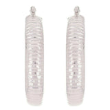 925 Sterling Silver Solid Round Hoop Loop Earrings 1" 5mm 5.2 grams