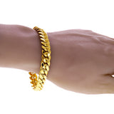 Italian 10k Yellow Gold Hollow Miami Cuban Chain Bracelet 8" 9.8mm 18.1 grams - 0.8" 18.1 grams