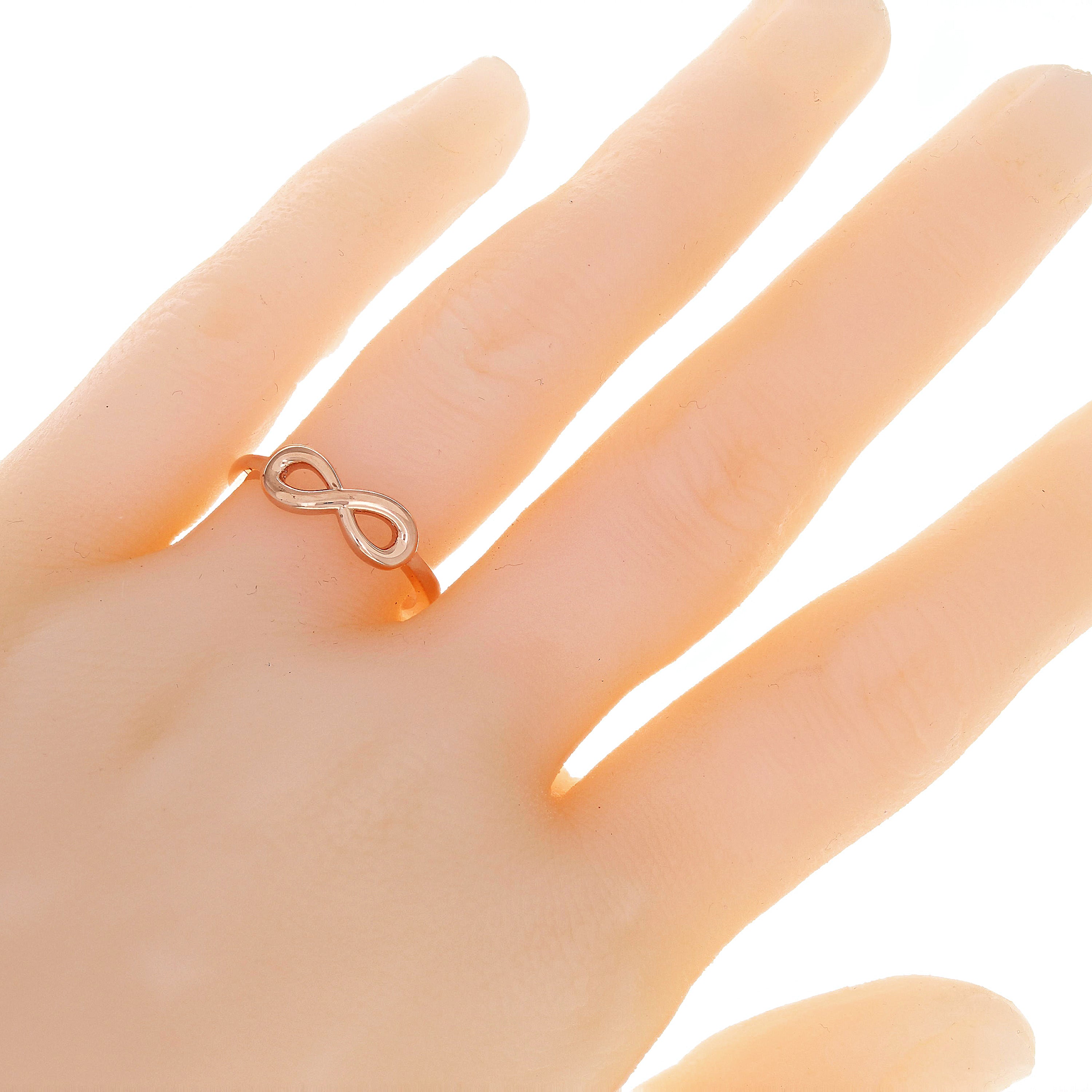 14k Rose Gold Infinity Ring Size 7 - Rose