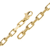 Men's 10k Yellow Gold Solid Handmade Link Chain Bracelet 7" 7mm 30.8 grams - 7"