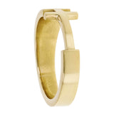 14k Yellow Gold Solid Sideways Cross Ring Band Size 8 - 7.7mm 5.8 grams