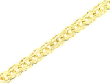 10k Yellow Gold Solid Double Link Charm Bracelet 7.25" 8mm 17.5 grams