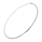 Women's Italian 14k White Gold Omega Necklace Choker 16" 5mm 27.7 grams - 27.7 grams