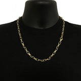 14k Yellow Gold Solid Handmade Rectangle Link Chain Necklace 20" 5.5mm 50.6grams - 20" 50.6 grams