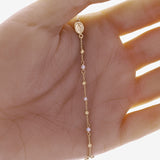 Italian 14k Yellow Gold Ball Beads Miraculous Medal Rosary Bracelet 7" 1.8 grams